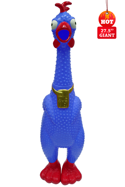 Giant Hug Me Chicken Blue - Over 2 Feet tall, Screams for up to 45 seconds! (Blue)