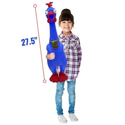 GIANT over 2 Feet tall Screaming Rubber Chicken - 45 Seconds Scream - Fast Free Shipping